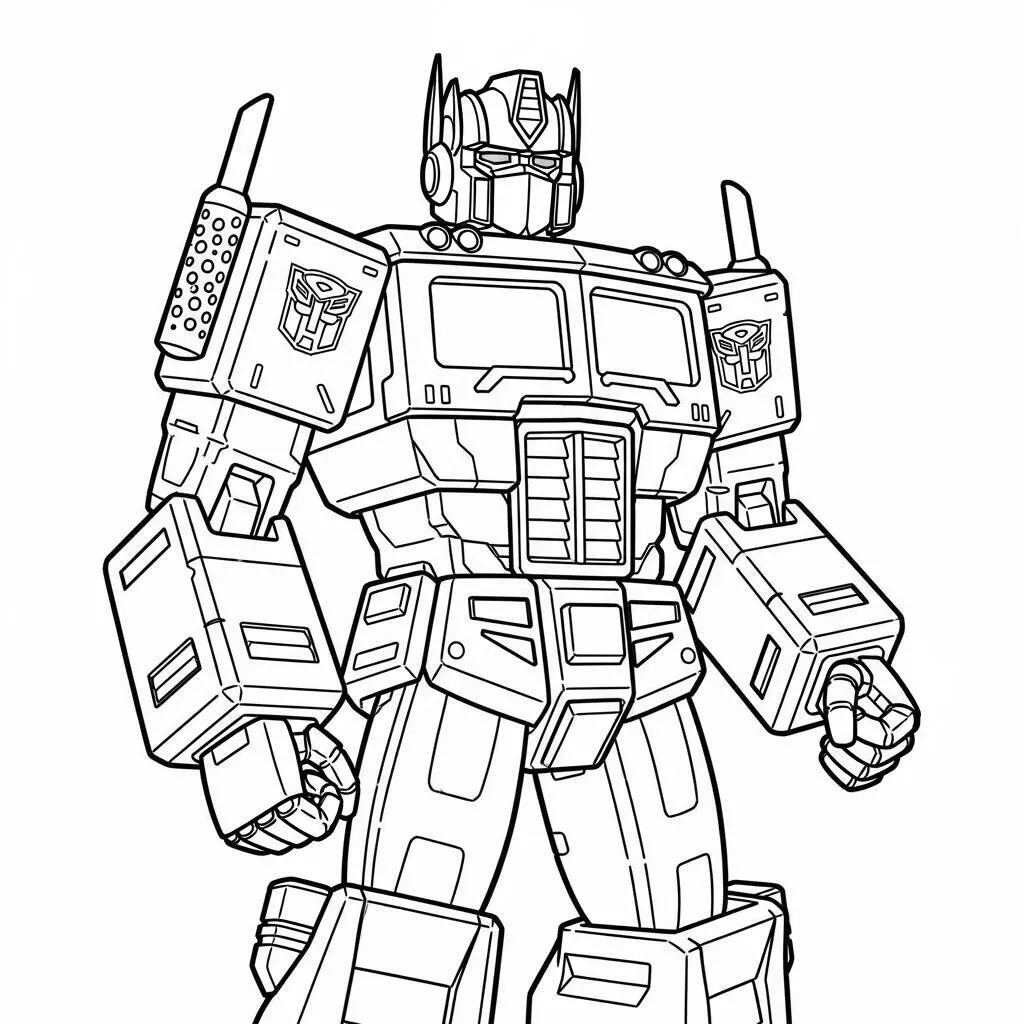 Desenho do Optimus Prime para Colorir