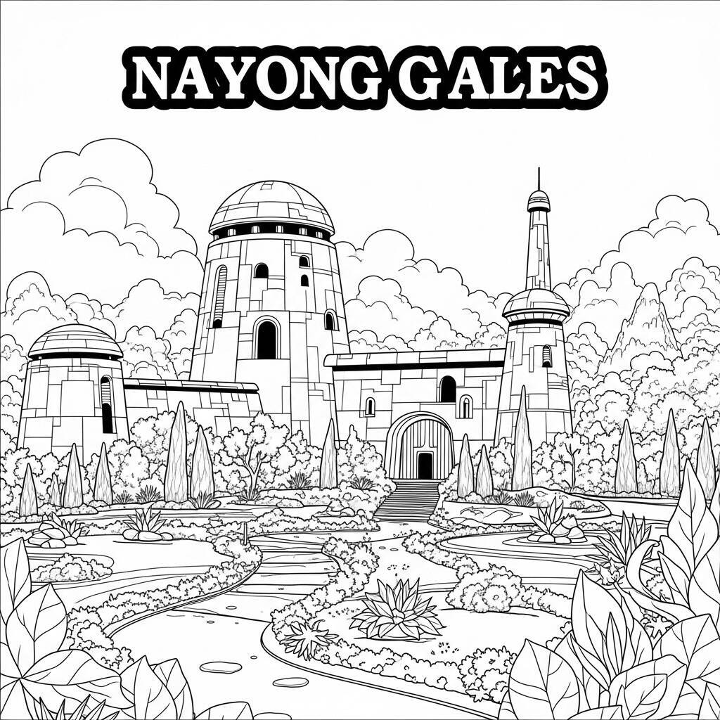 Desenho do Palácio de Naboo para Colorir