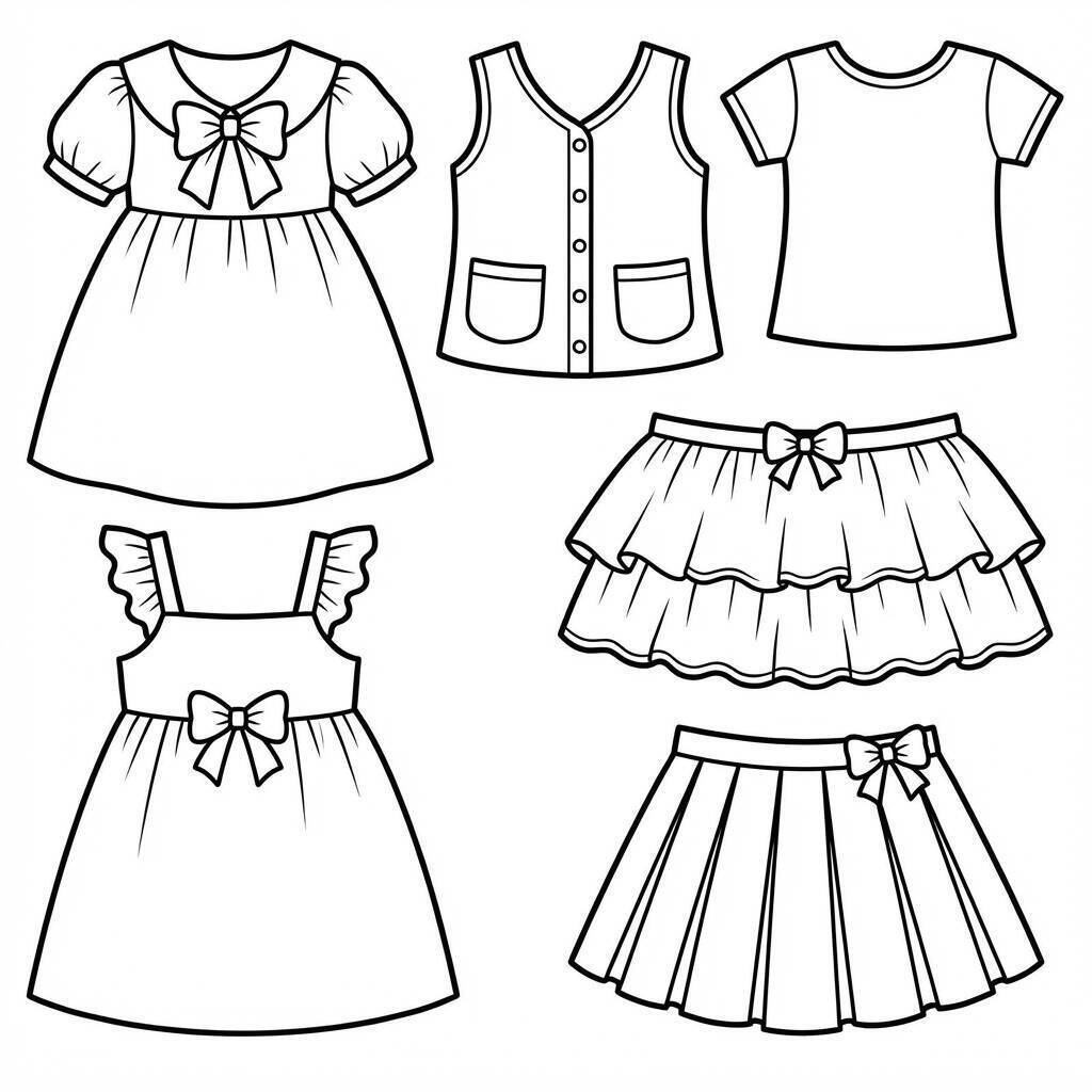 Desenho do Paper Duck com roupas adoráveis para colorir