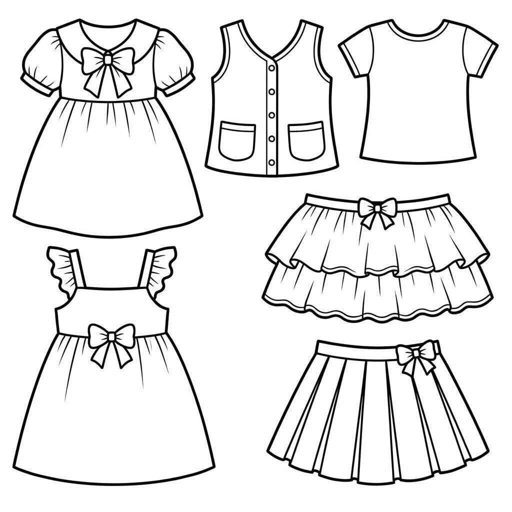 Desenho do Paper Duck com roupas adoráveis para colorir