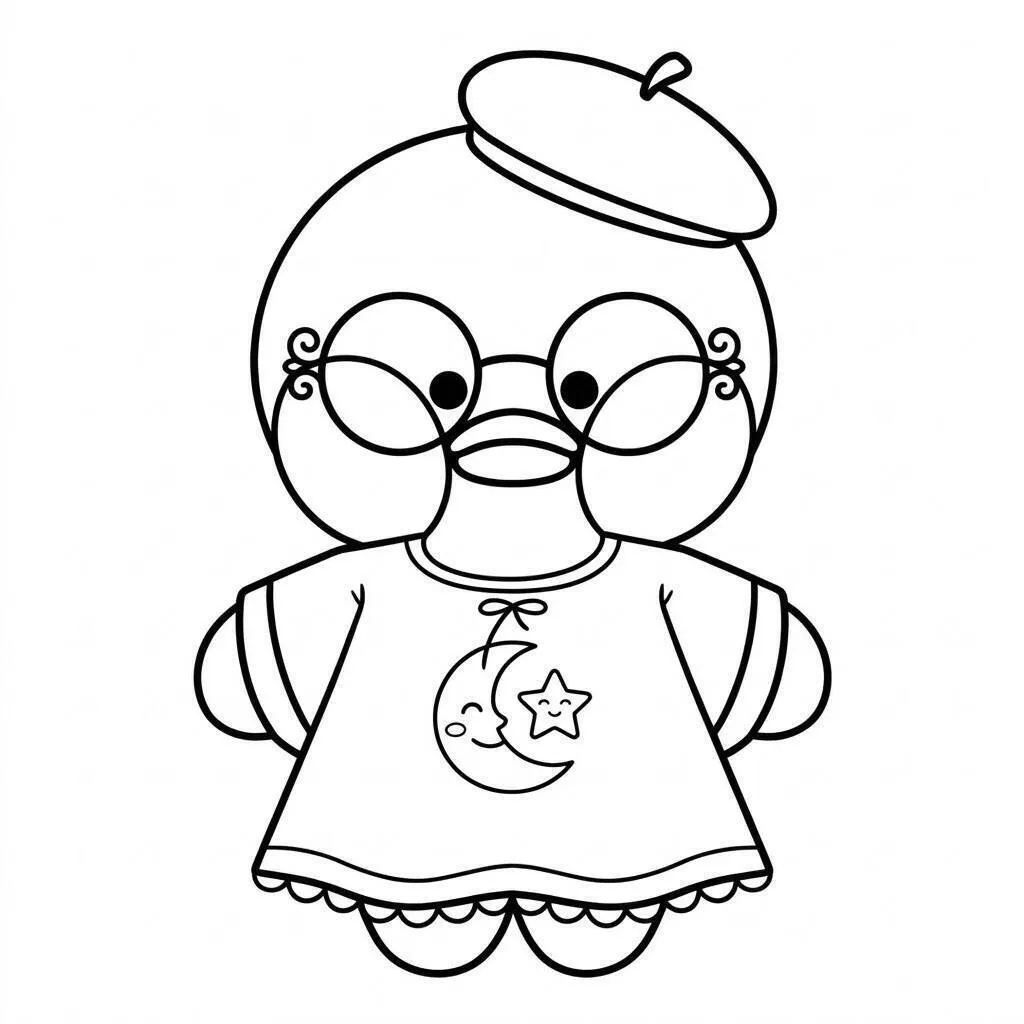 Desenho do Paper Duck estiloso para colorir