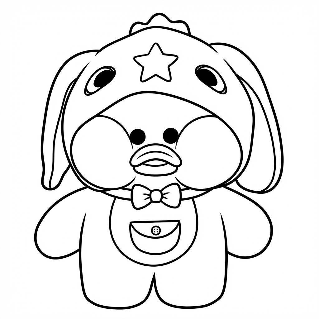 Desenho do Paper Duck fofinho para colorir