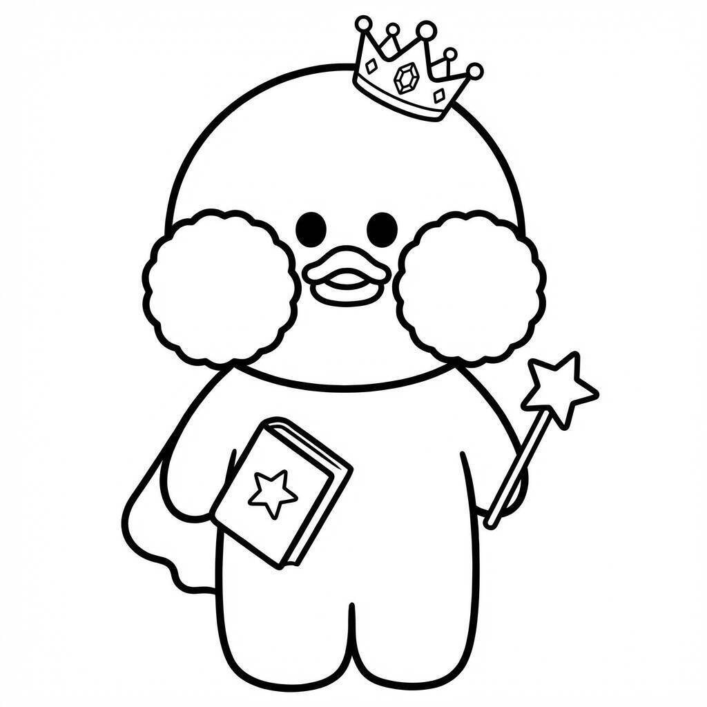 Desenho do Paper Duck mágico para colorir