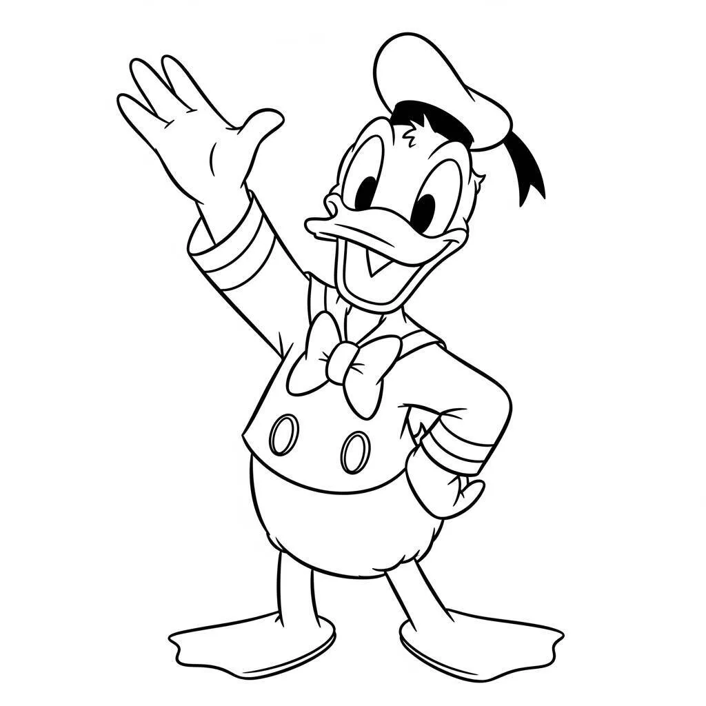 Desenho do Pato Donald para Colorir