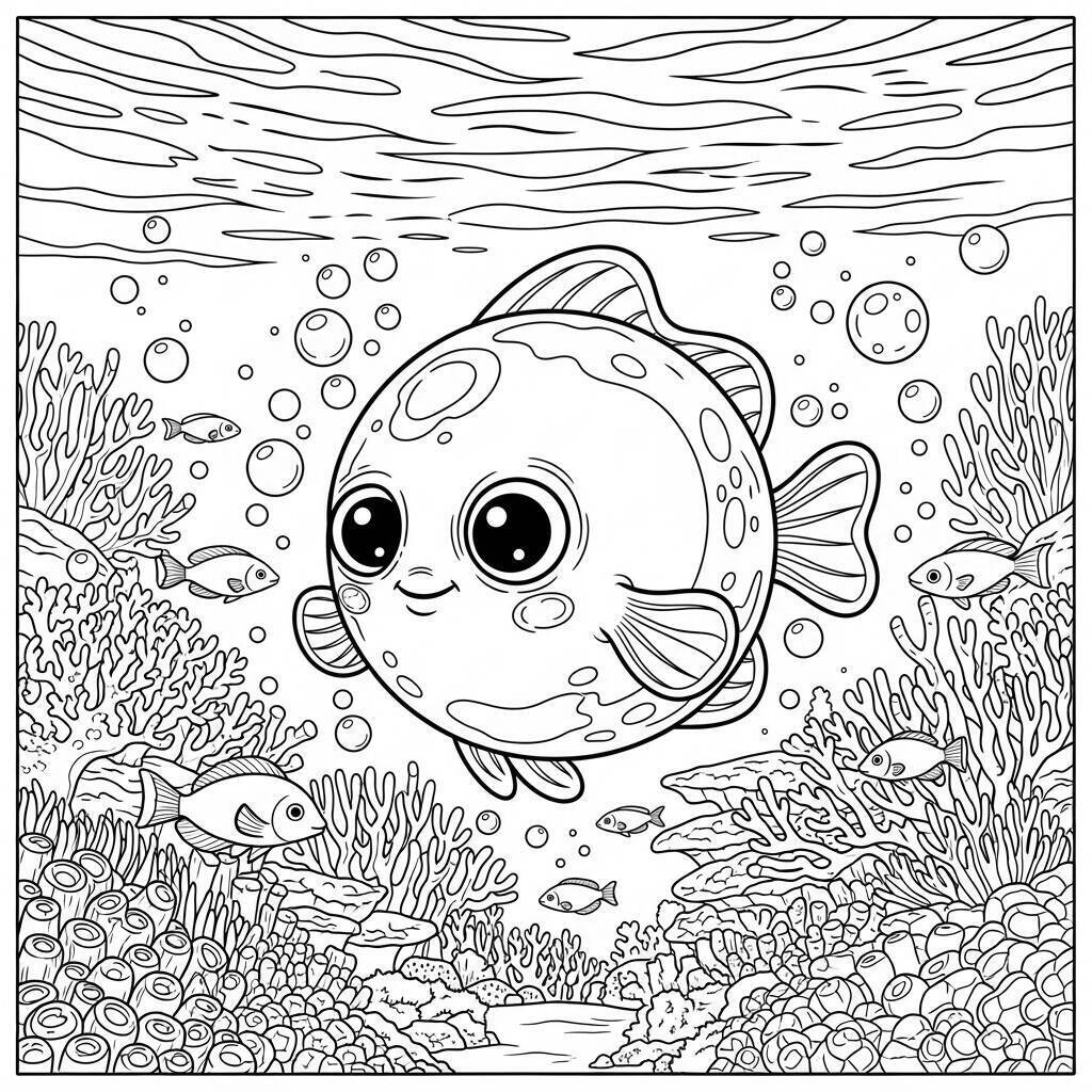 Pagina da colorare di Blobfish