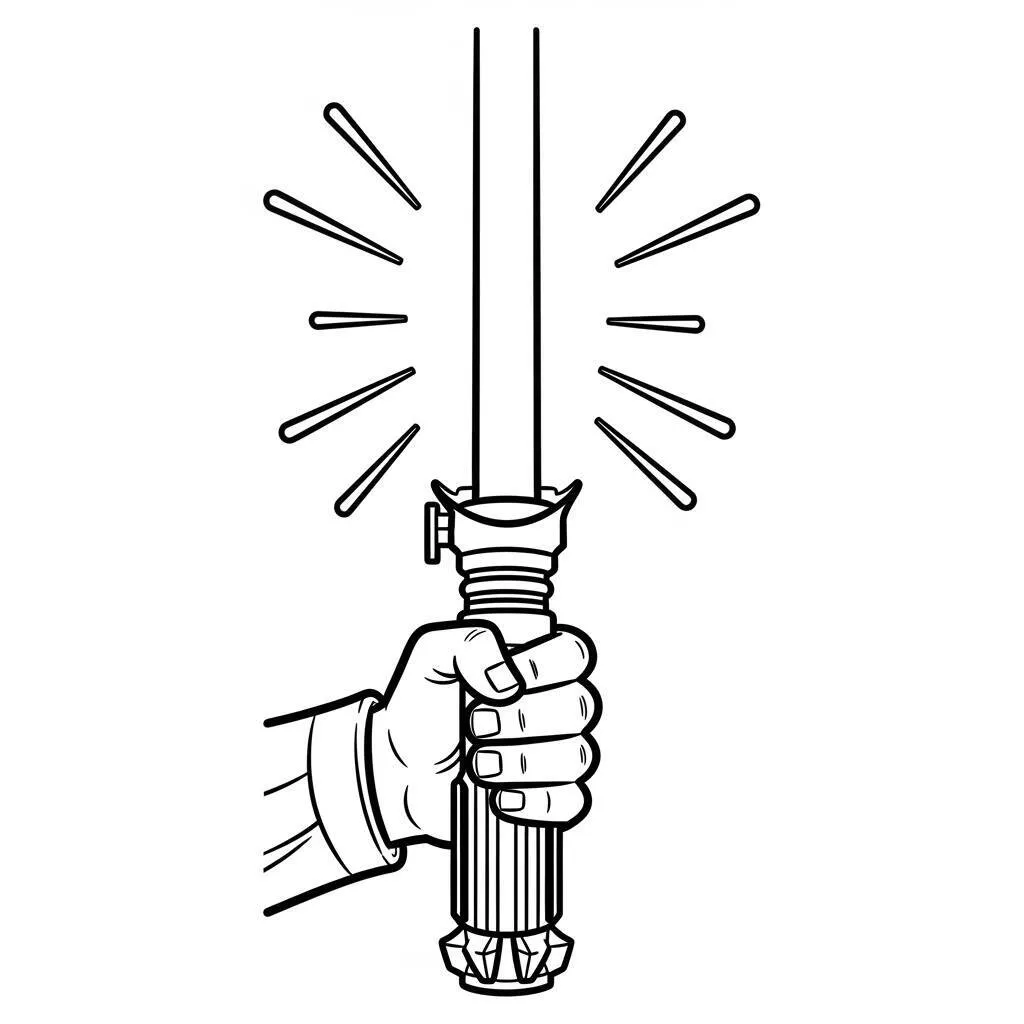 Desenho do Sabre de Luz para Colorir