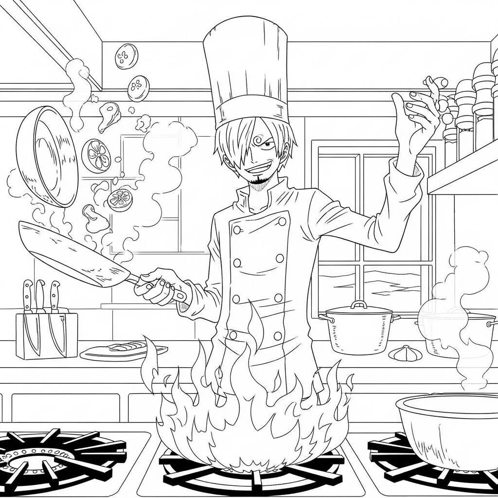 Coloriage Sanji