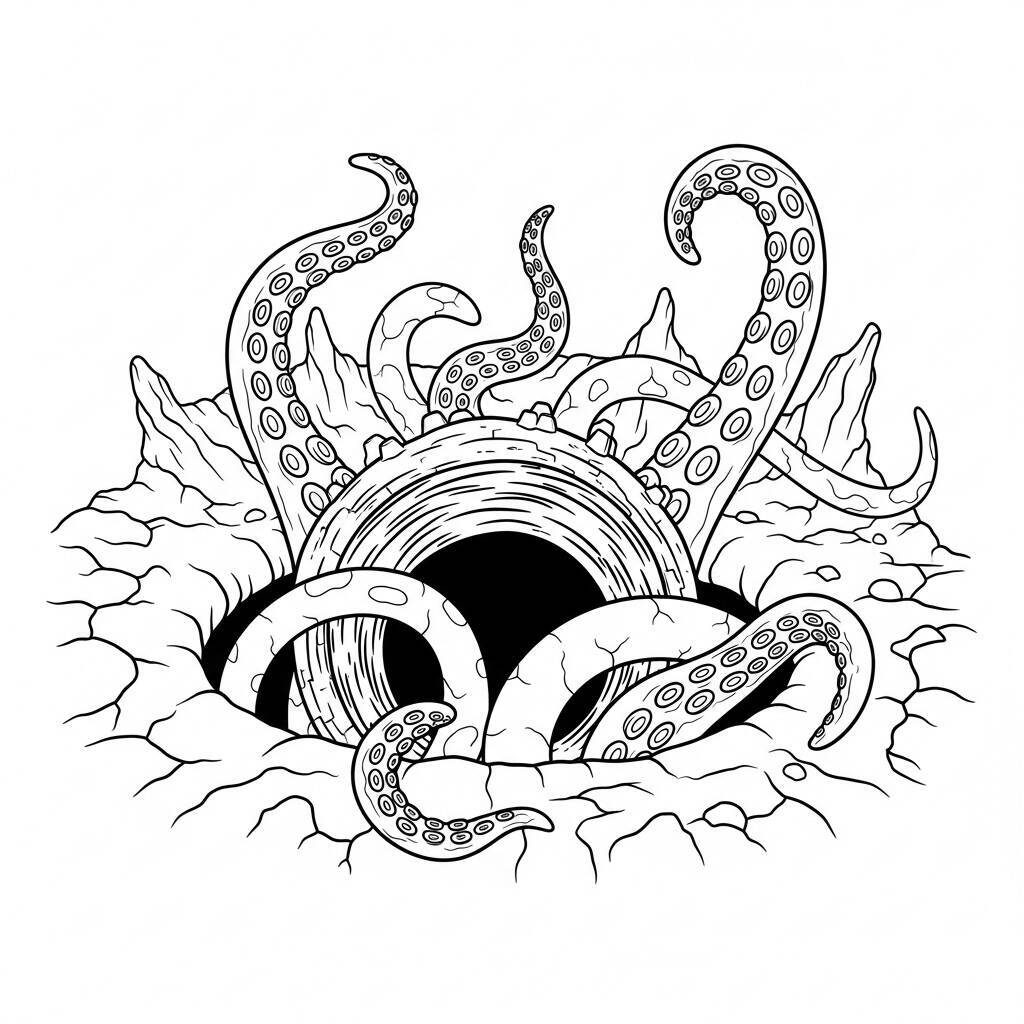 Desenho do Sarlacc para Colorir