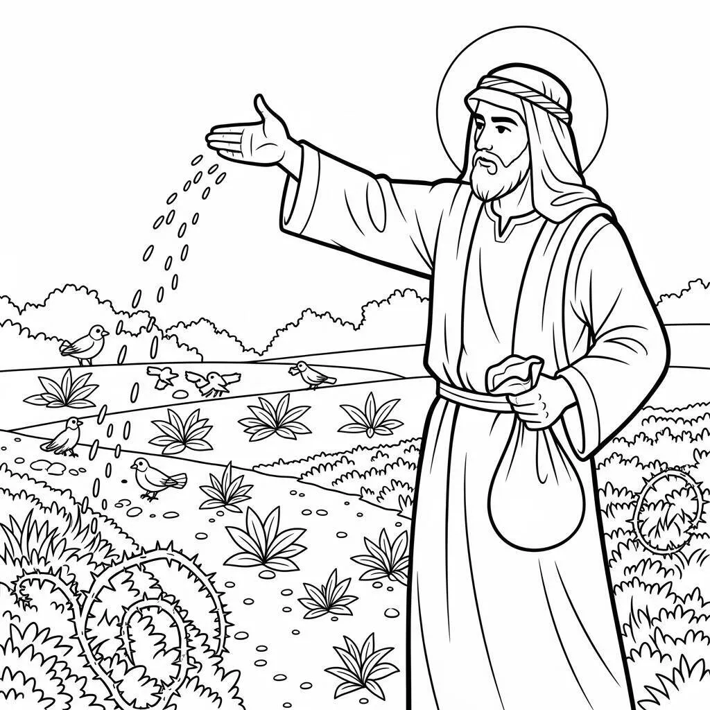 Desenho-do-Semeador-para-Colorir Desenho do Semeador para Colorir