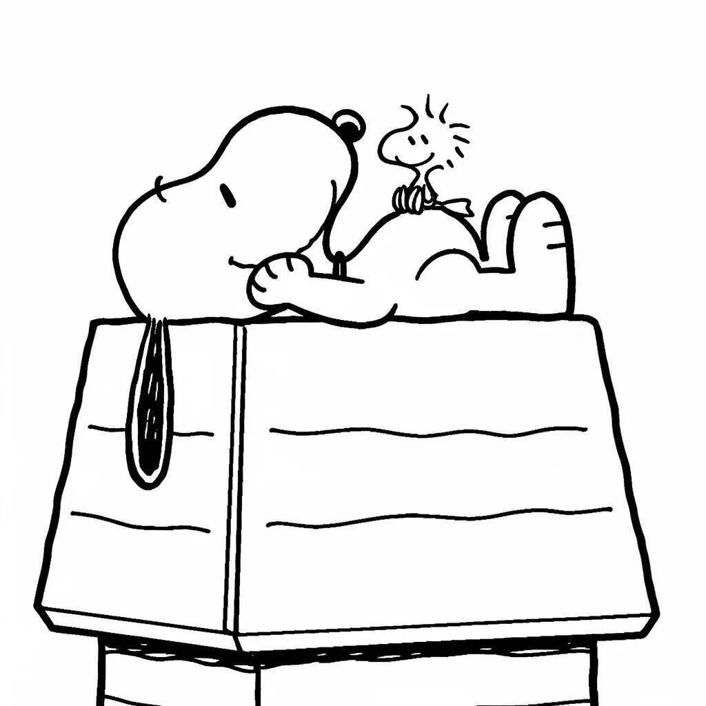Desenho do Snoopy para Colorir