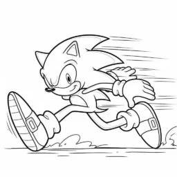 Desenho do Sonic Correndo para Colorir