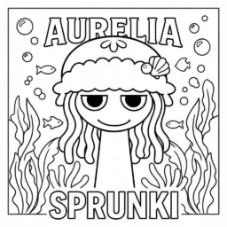 Desenho do Sprunki Aurelia para colorir