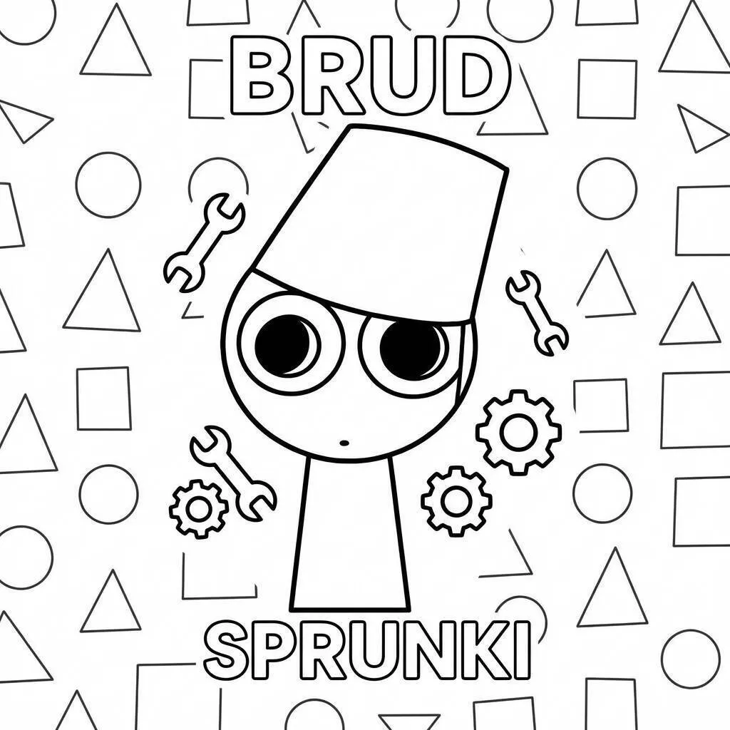 Desenho do Sprunki Brud para colorir Desenho do Sprunki Brud para colorir
