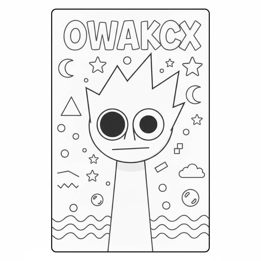 Desenho do Sprunki Criativo para colorir