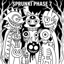 Desenho do Sprunki Fase 7 para colorir