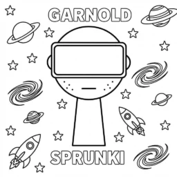 Desenho do Sprunki Garnold com Espaço para colorir