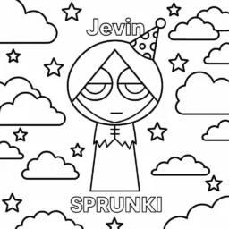 Desenho do Sprunki Jevin para colorir
