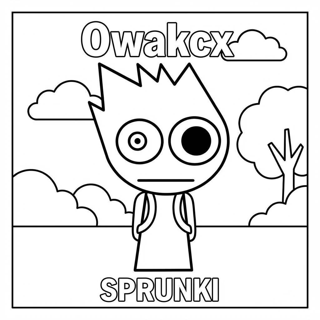 Desenho do Sprunki Owakcx para colorir