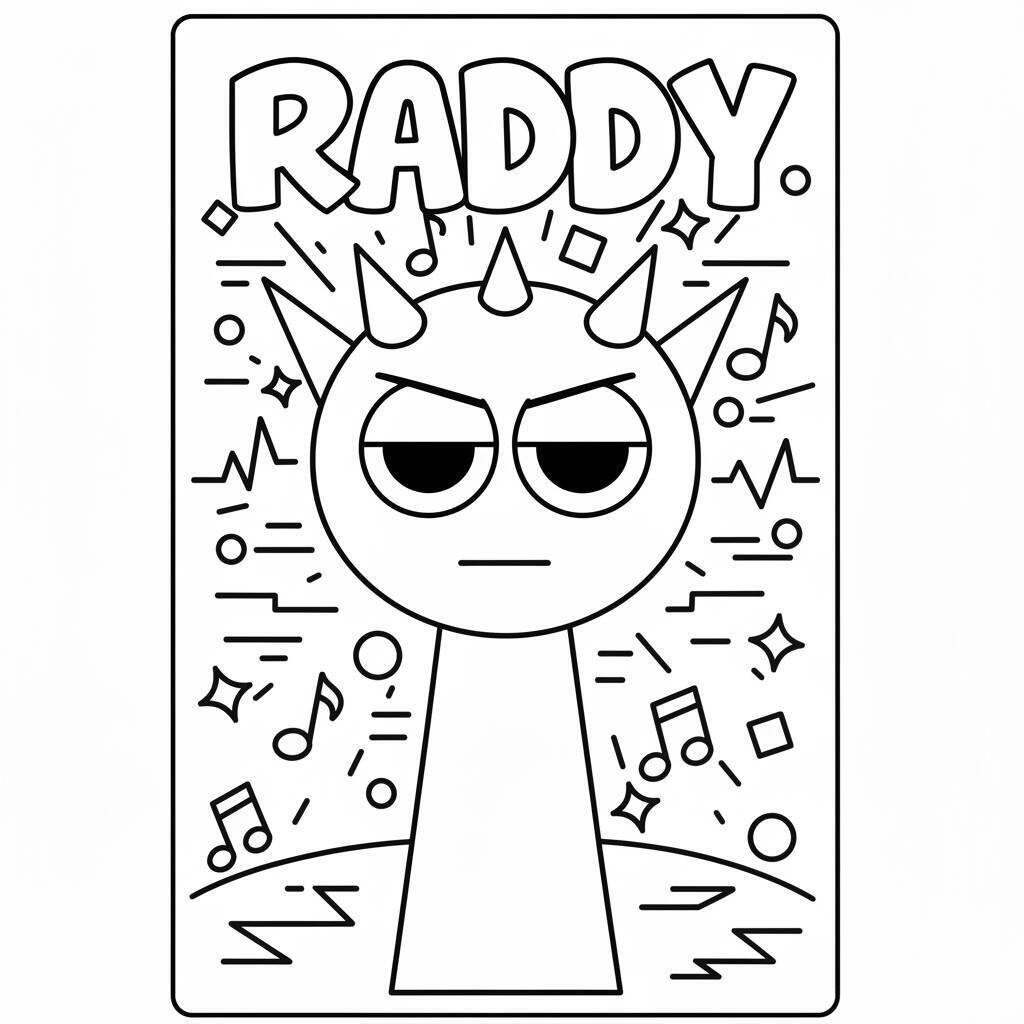 Desenho do Sprunki Raddy para colorir