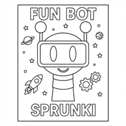 Desenho do Sprunki Robô Divertido para colorir