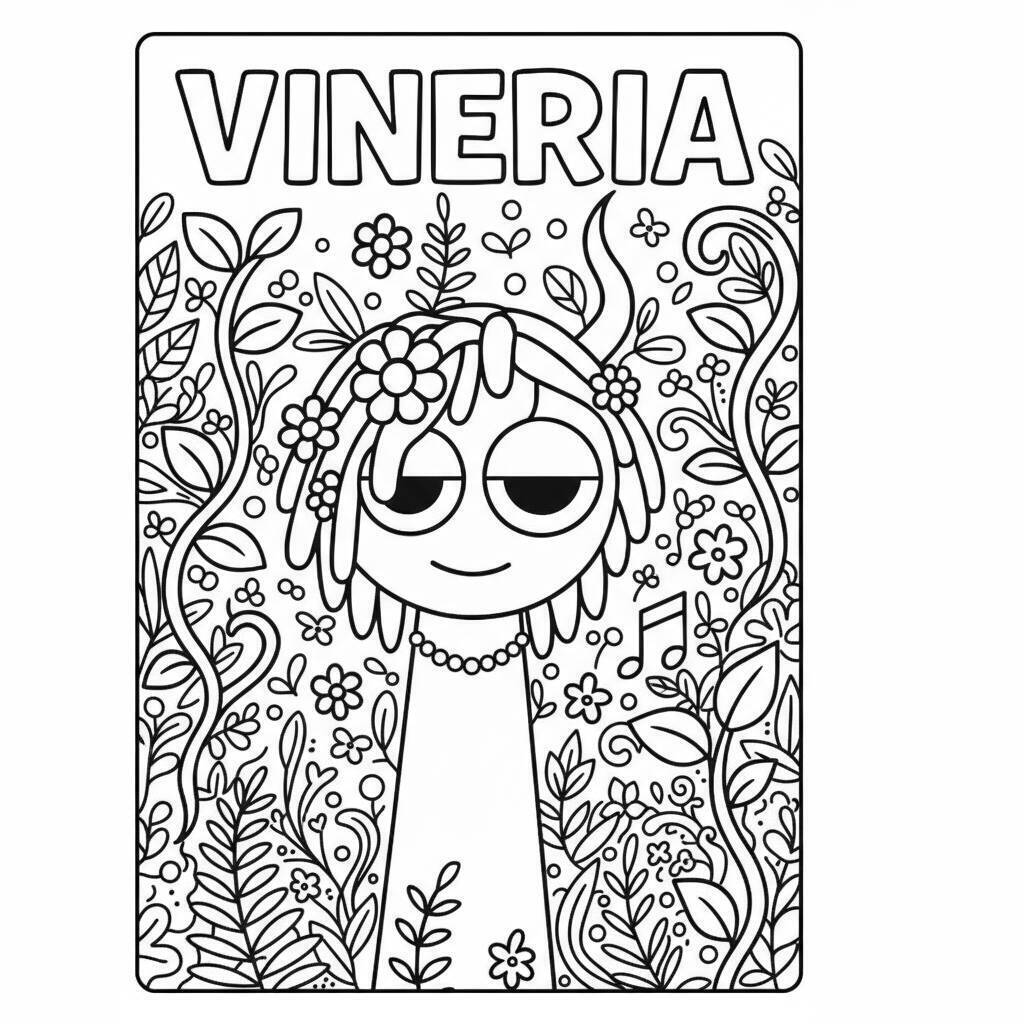 Desenho do Sprunki Vineria para colorir