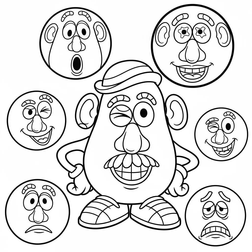 Desenho do Sr. Cabeça de Batata do Toy Story para Colorir