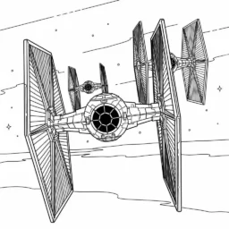 Desenho do TIE Fighter para Colorir