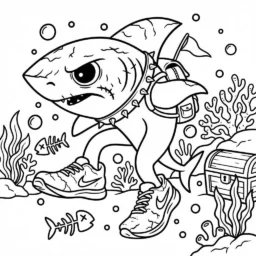 Desenho do Tralalero Tralala para colorir