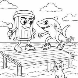 Desenho do Tralalero Tralala para colorir