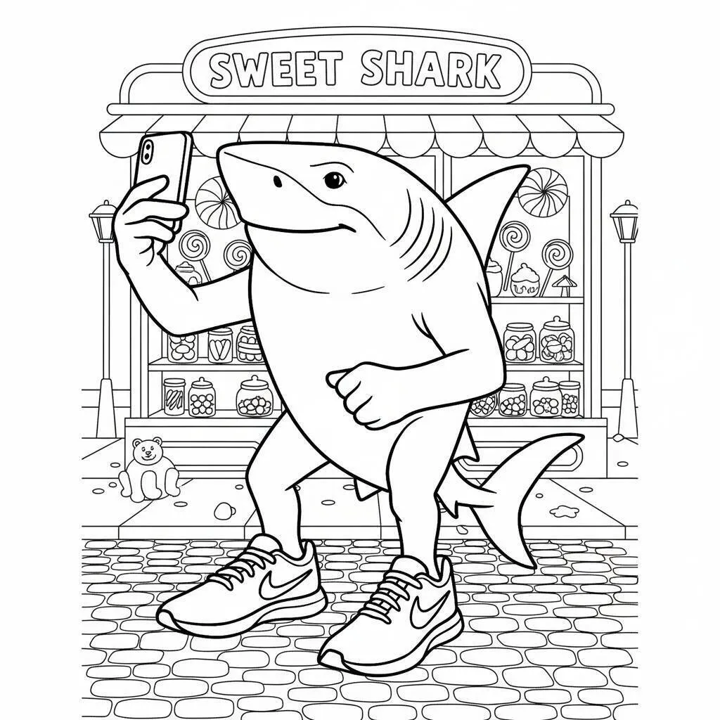 Desenho do Tralalero Tralala para colorir Desenho do Tralalero Tralala para colorir