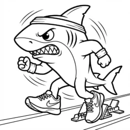 Desenho do Tralalero Tralala para colorir