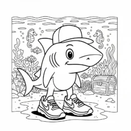 Desenho do Tralalero Tralala para colorir