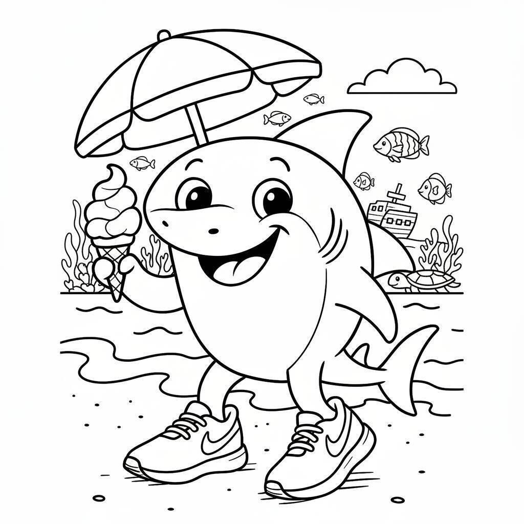 Desenho do Tralalero Tralala para colorir