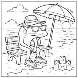 Desenho do Tralalero Tralala para colorir