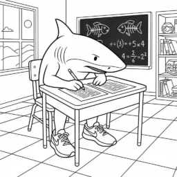 Desenho do Tralalero Tralala para colorir