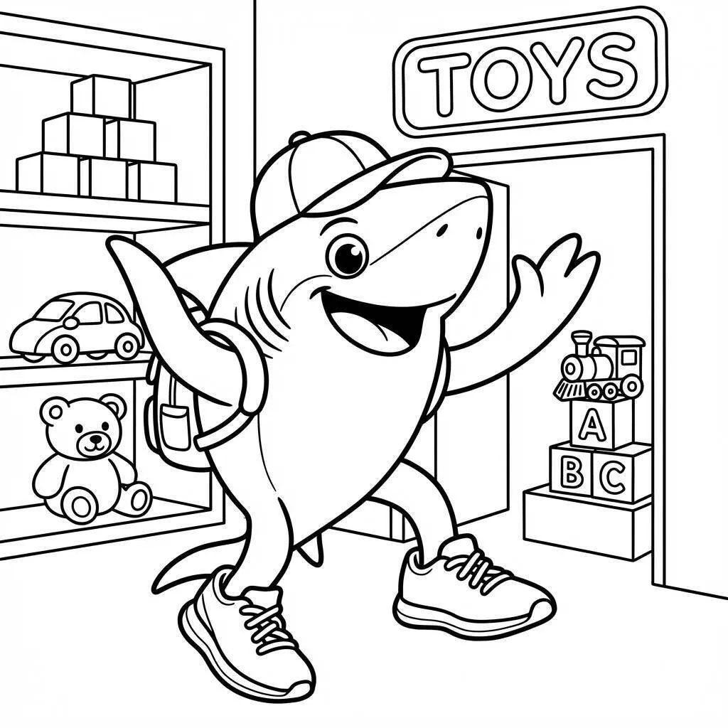 Desenho do Tralalero Tralala para colorir