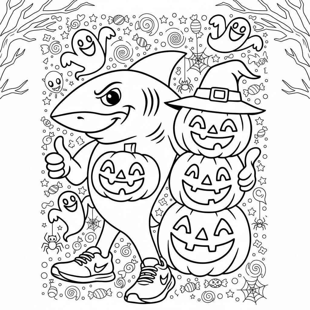 Desenho do Tralalero Tralala para colorir