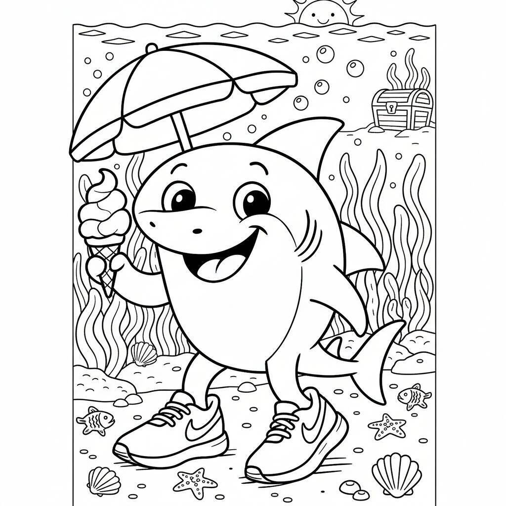 Desenho do Tralalero Tralala para colorir