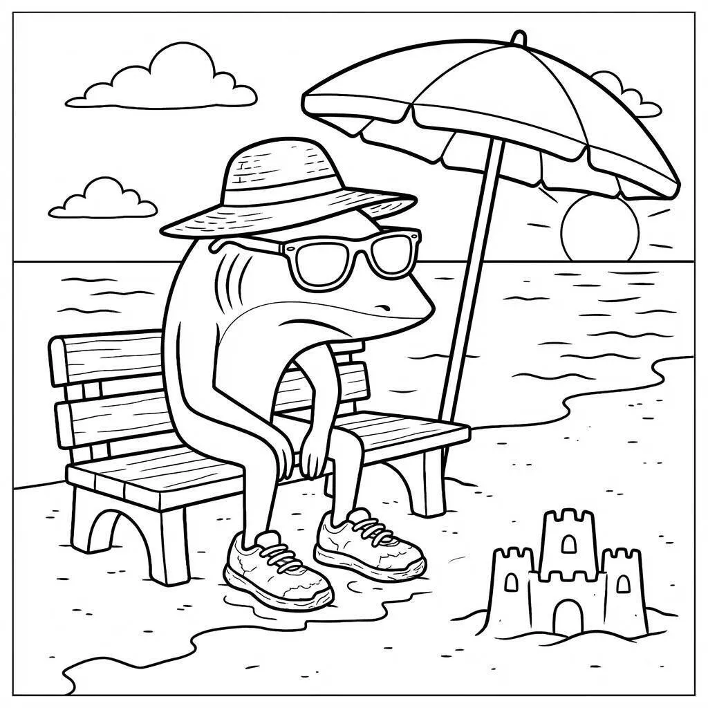 Desenho do Tralalero Tralala para colorir