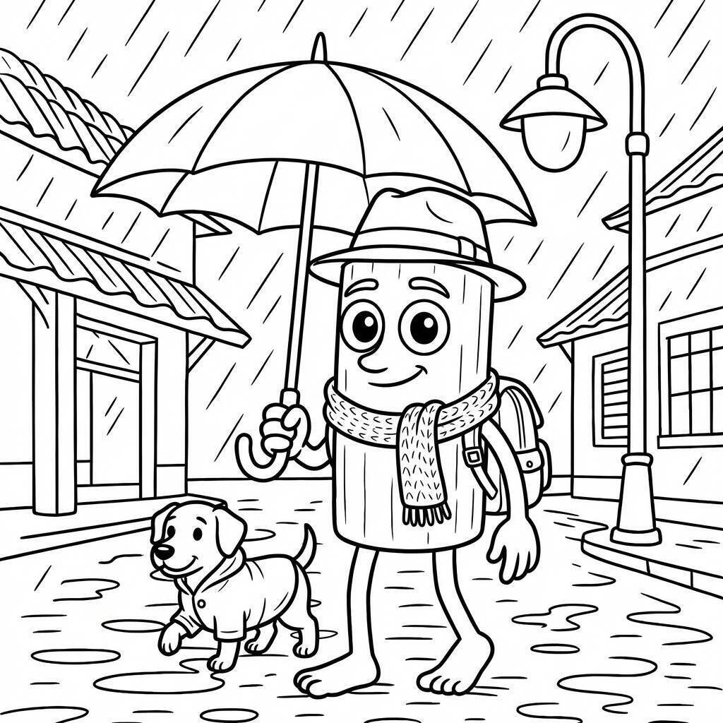 Desenho do Tung Tung Tung Sahur para colorir