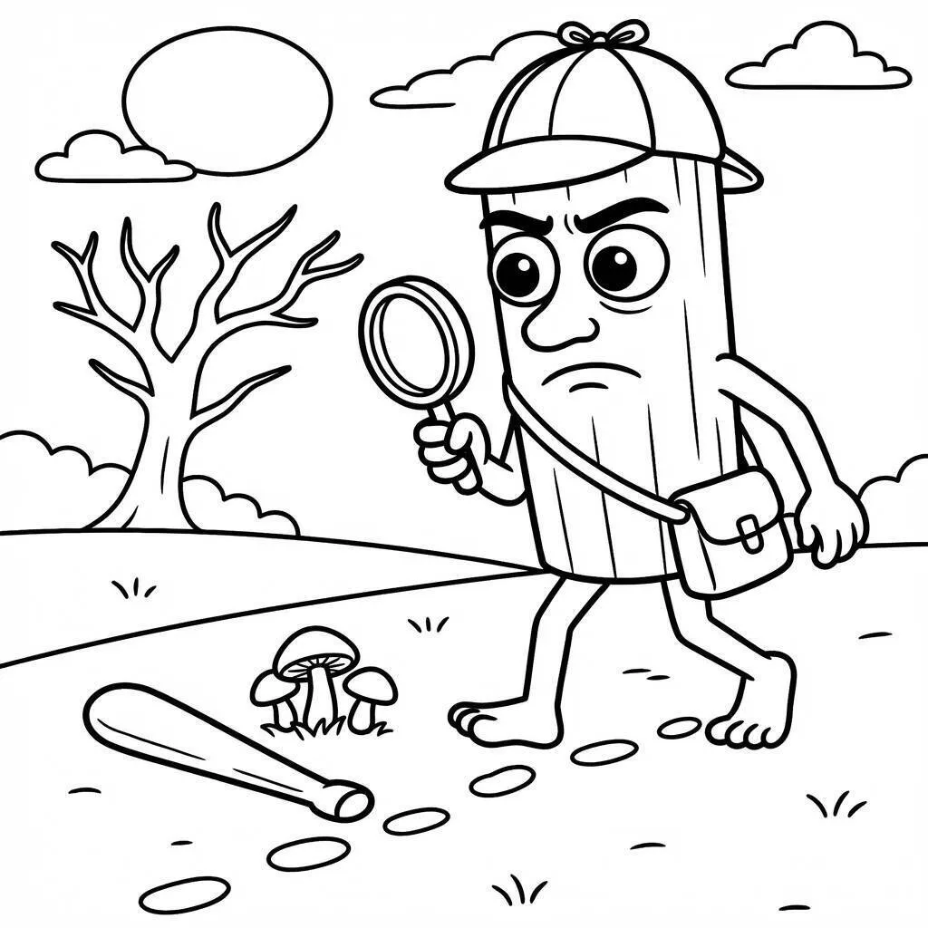 Desenho do Tung Tung Tung Sahur para colorir Desenho do Tung Tung Tung Sahur para colorir