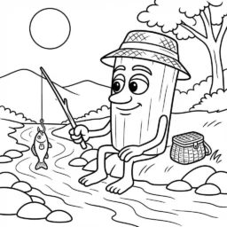 Desenho do Tung Tung Tung Sahur para colorir