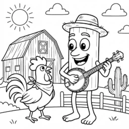 Desenho do Tung Tung Tung Sahur para colorir