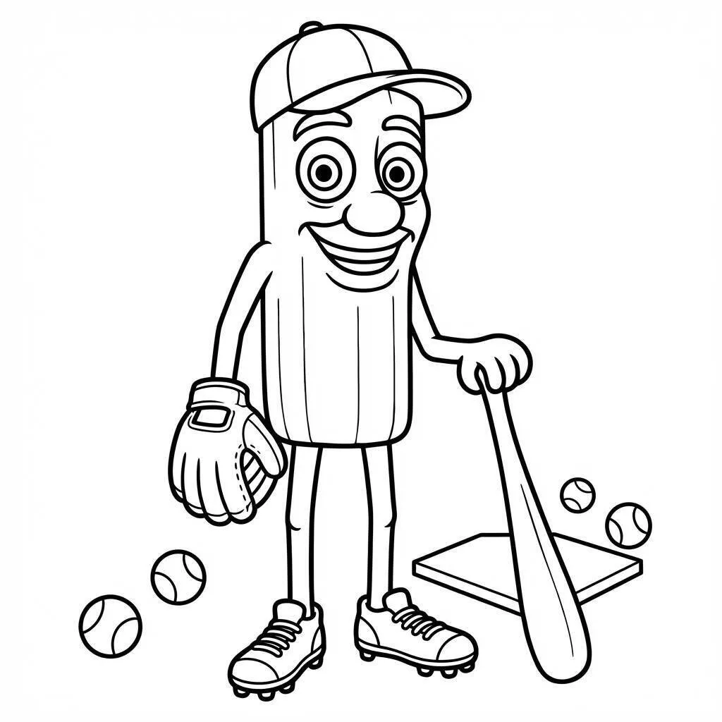 Desenho do Tung Tung Tung Sahur para colorir Desenho do Tung Tung Tung Sahur para colorir