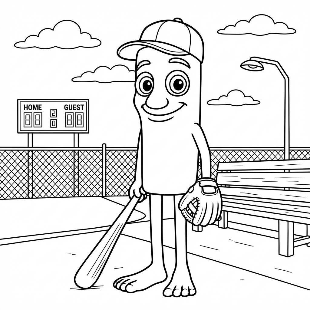 Desenho do Tung Tung Tung Sahur para colorir