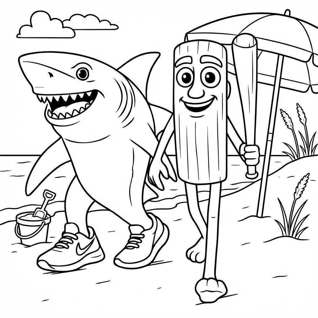Desenho do Tung Tung Tung Sahur para colorir