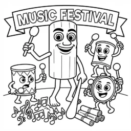 Tung Tung Tung Sahur coloring page