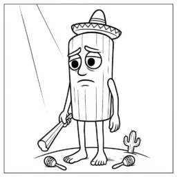 Desenho do Tung Tung Tung Sahur para colorir