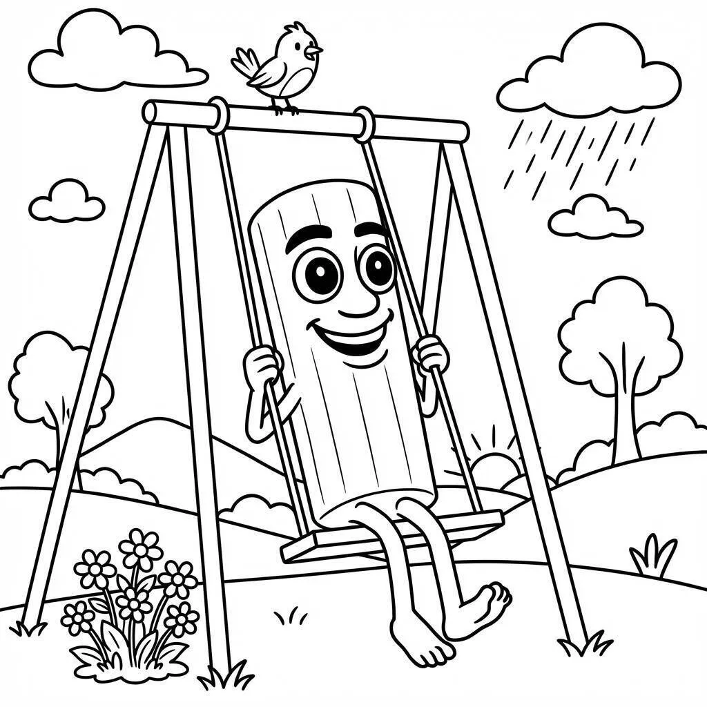 Desenho do Tung Tung Tung Sahur para colorir Desenho do Tung Tung Tung Sahur para colorir