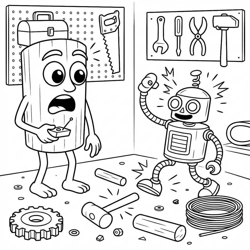 Desenho do Tung Tung Tung Sahur para colorir